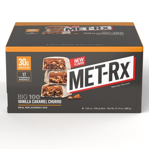 MET-Rx Vanilla Caramel Churro, 9 Bars
