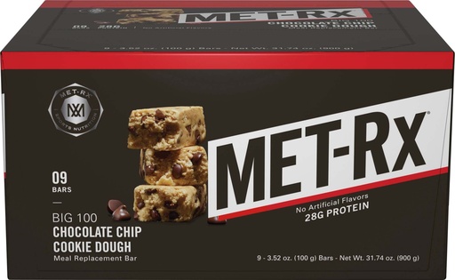 MET-Rx Chocolate Chip Cookie Dough 9 Bars
