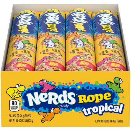 Nerds Rope Tropical Candy  0.92 Oz  24 Ct