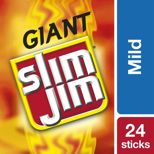 Slim Jim Mild Giant Smoked Snack Sticks 24 Ct