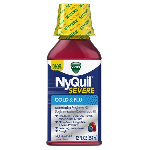 NyQuil Berry 12 Fl Oz Max Strength