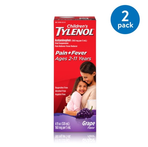 Children's Tylenol Grape 3Ct 4 Fl Oz