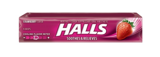 Halls Cough Drop Strawberry U.S.A