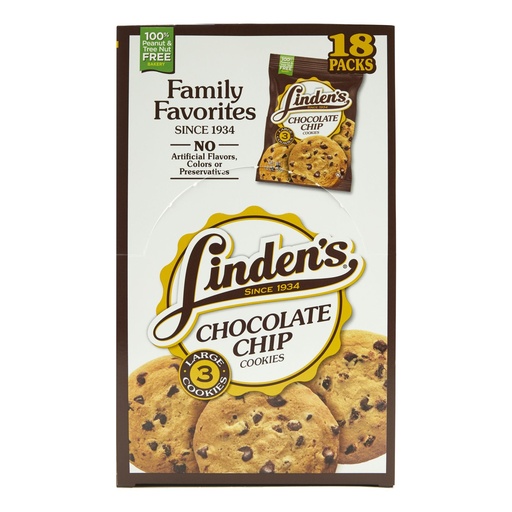 Linden Chocolate Chip Cookies 18 Packs