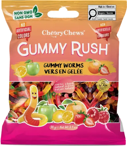 Gummy Rush Worms 12Ct