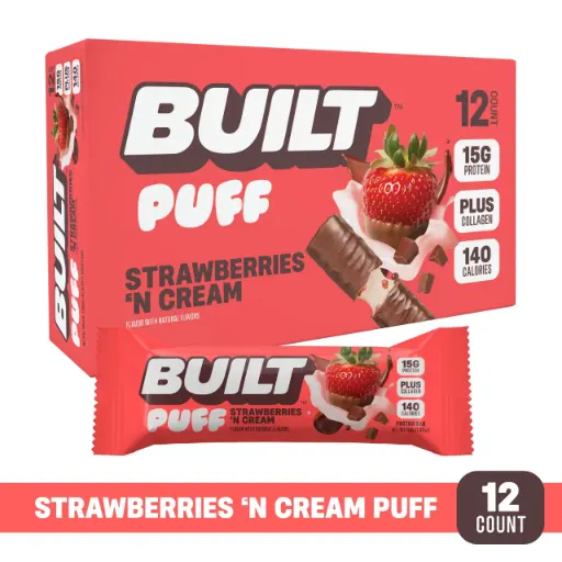 Built Puff Strawberry N Cream 12CT