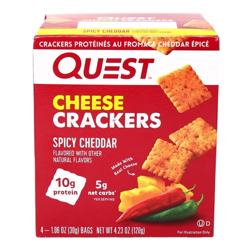 Quest Cheese Crackers Spicy Cheddar, 4 Count