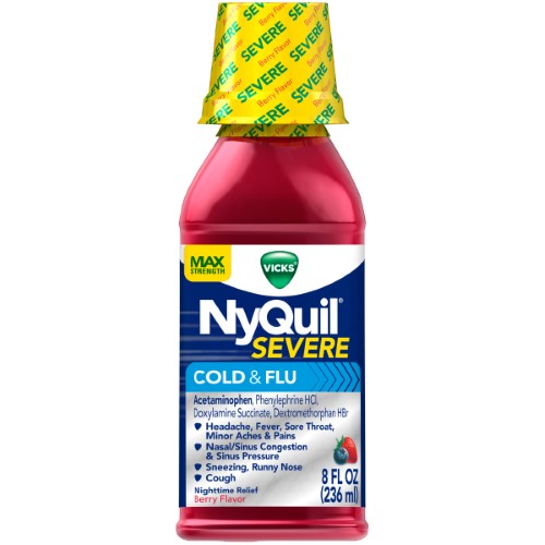NyQuil Severe Liquid 8 Oz