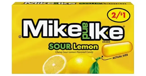 Mike and Ike Sour Lemon 2/1$
